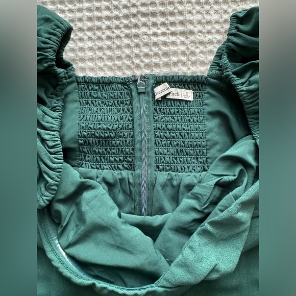 Abercrombie Mini Dress Size S Emerald Green - Picture 3 of 3